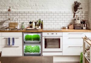 Meuble potager intégré dans une cuisine moderne