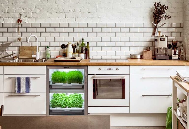 Meuble potager intégré dans une cuisine moderne