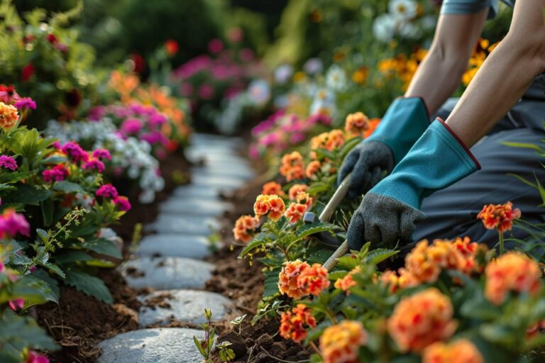 Désherbage naturel dans un champ agricole sans chimie