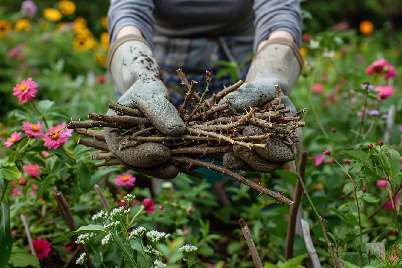 Élimination naturelle des ronces dans une ferme