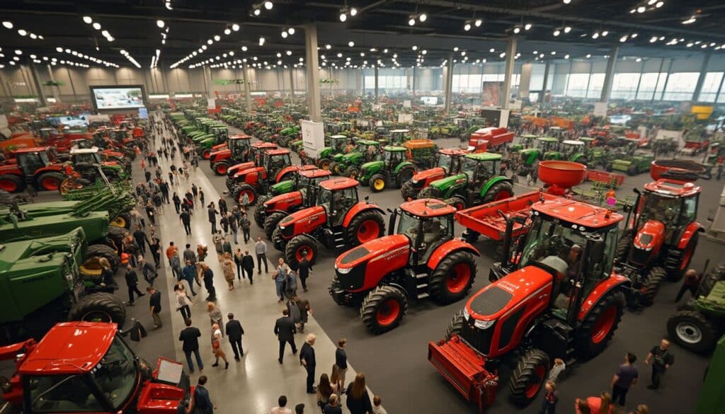 Tracteur agricole moderne dans un champ français