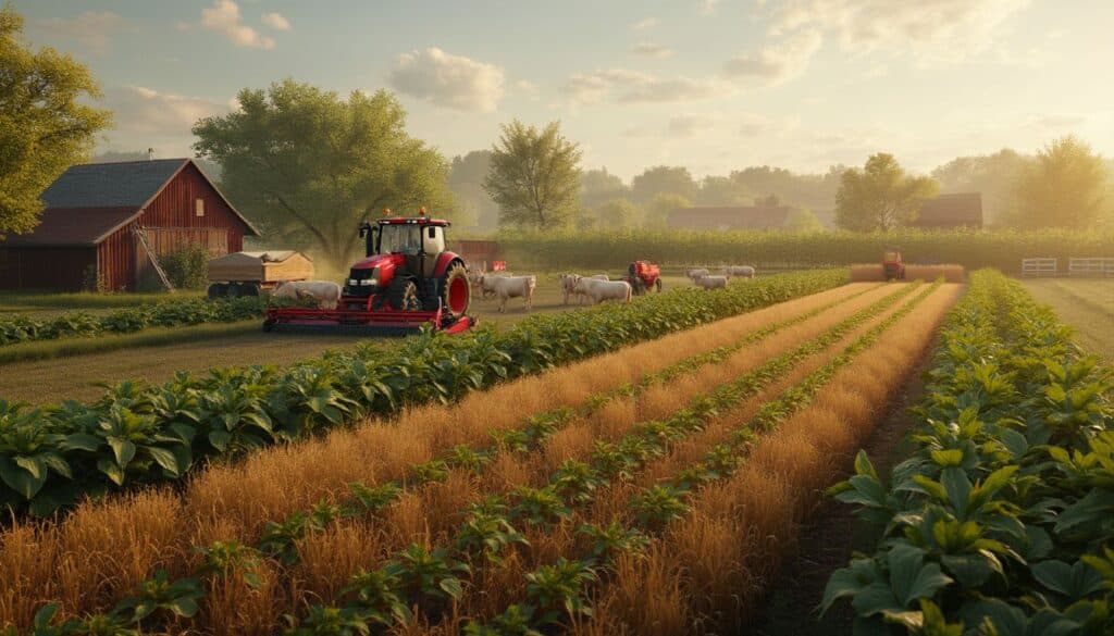 Photo d'un tracteur agricole moderne en plein champ