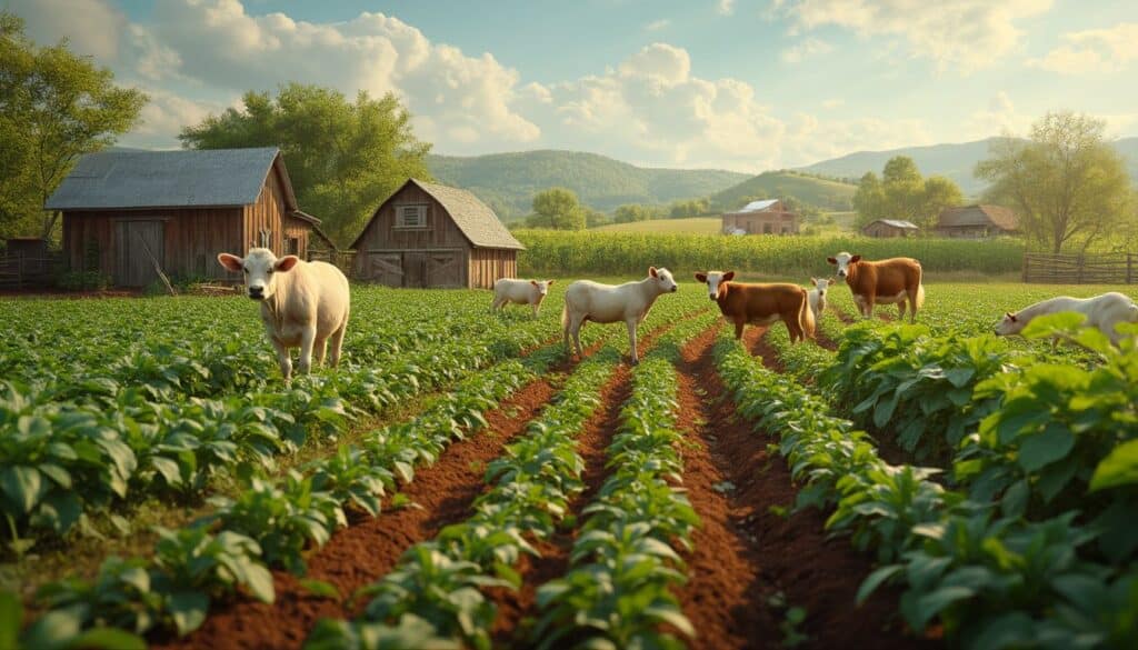 Tracteur agricole moderne sur un champ français