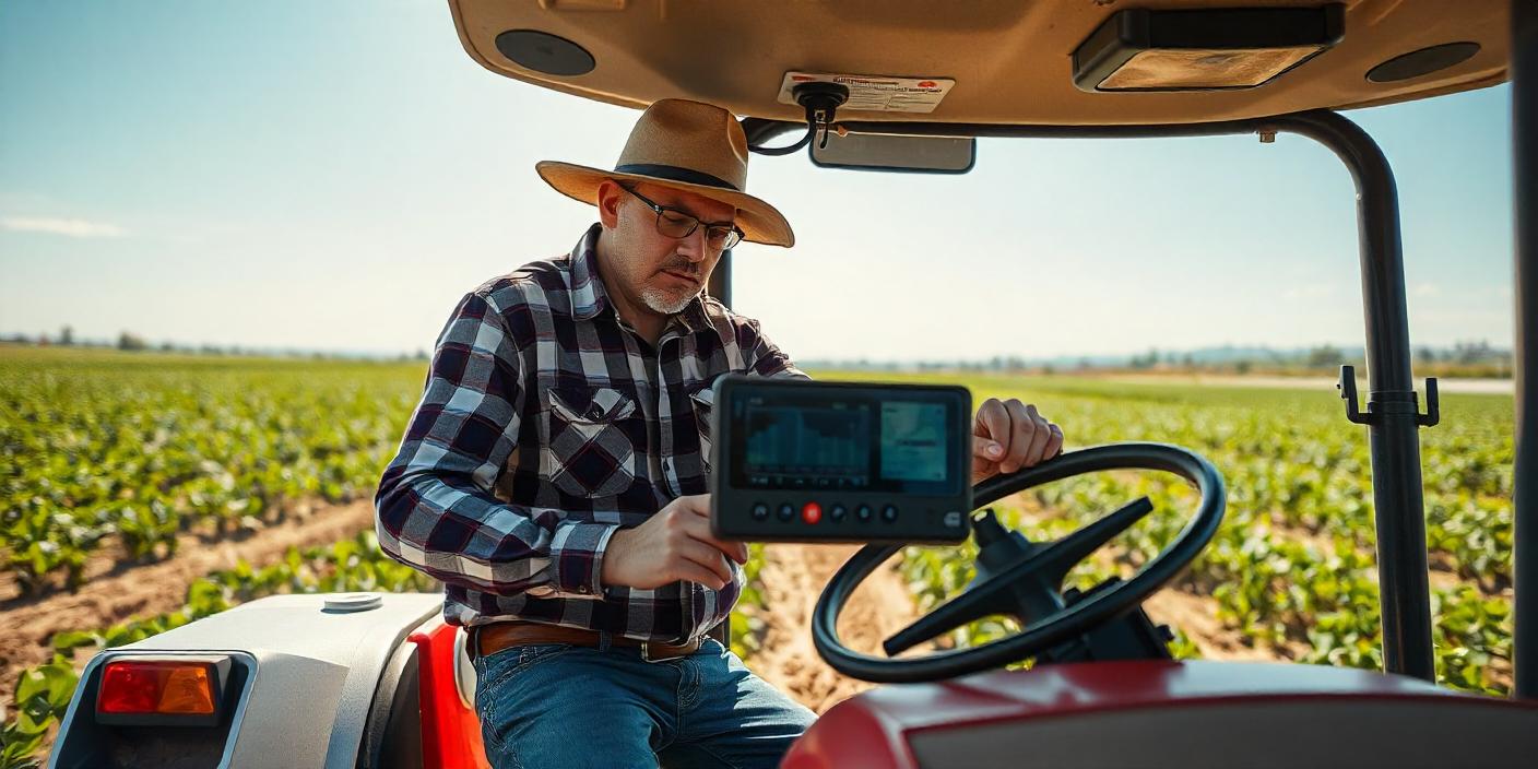 Une barre de guidage agricole  le dispositif électronique