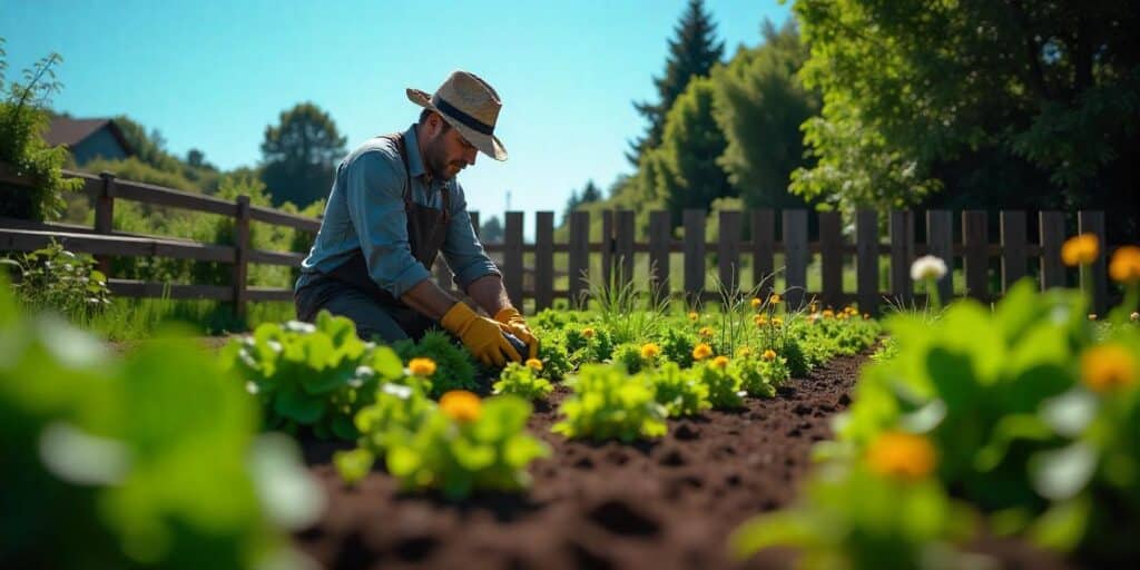 Une butte en permaculture