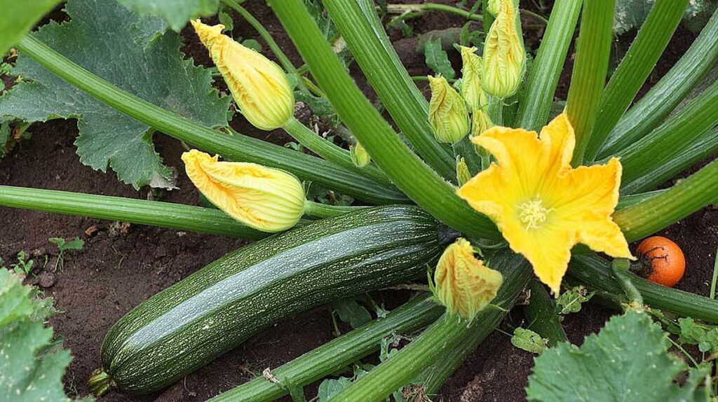 pied de courgette ete