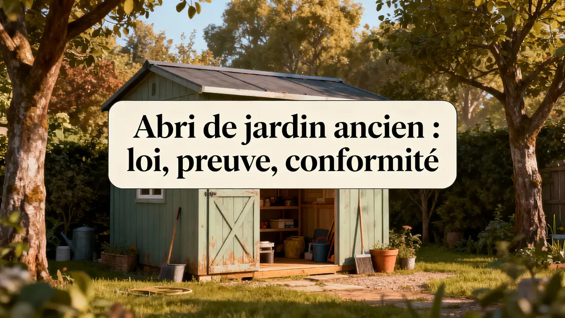 abri de jardin ancien loi preuve conformité