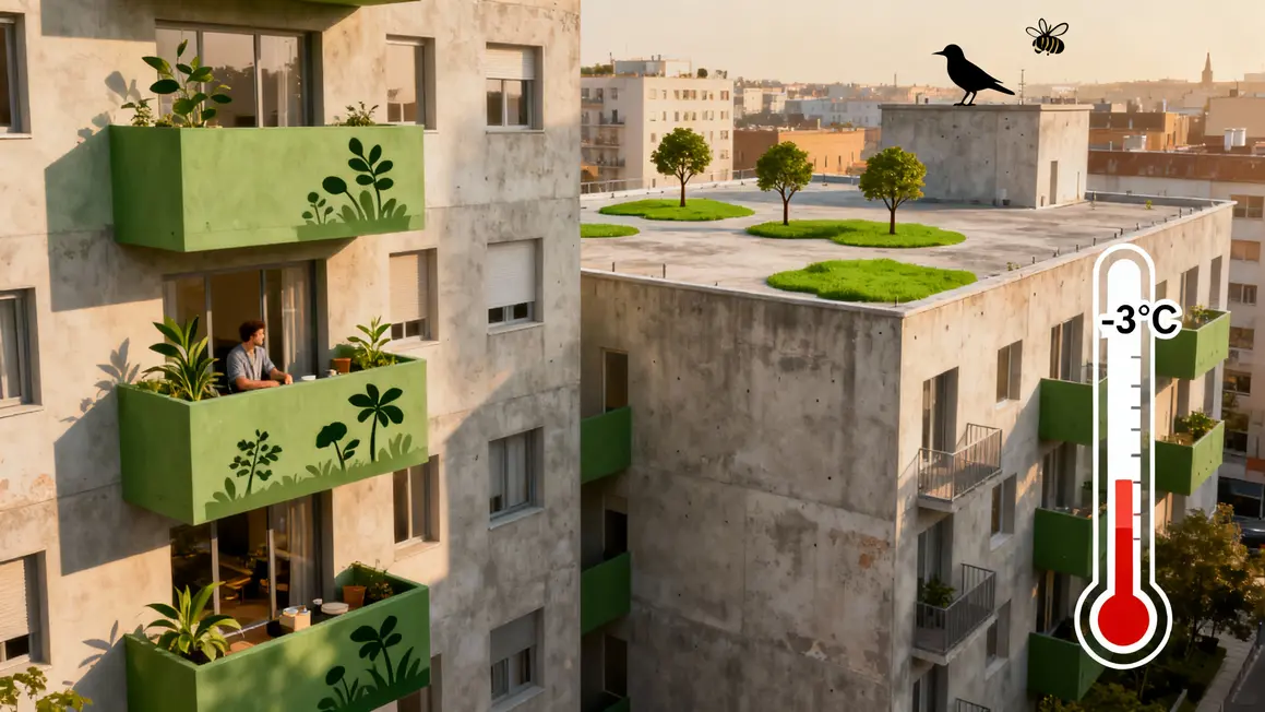 benefices jardinage urbain ilot vert balcon beton