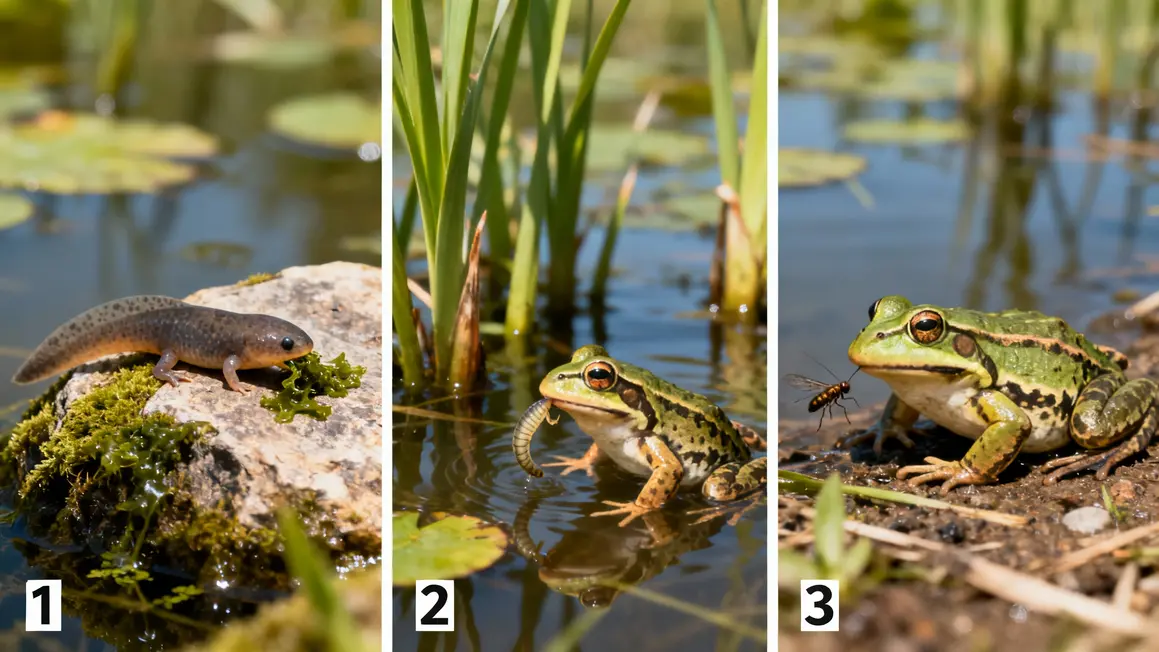 Cycle grenouille têtard adulte alimentation bassin