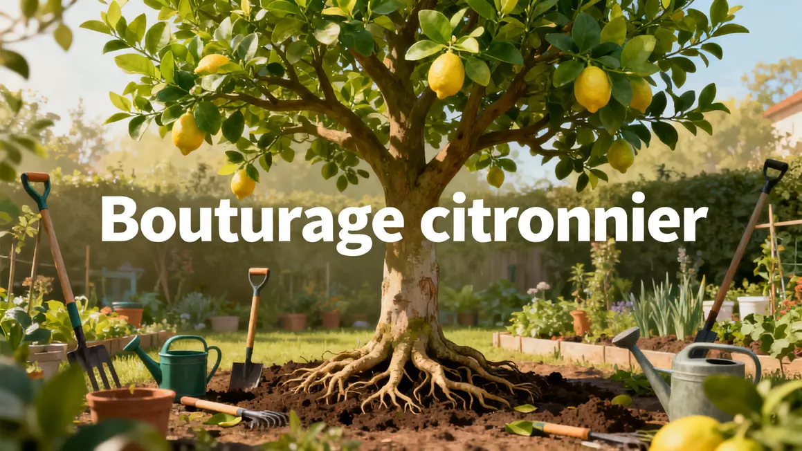 citronnier adulte bouturage illustration racines matériel