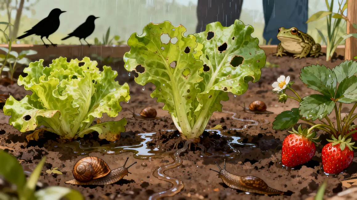 Salades fraisiers envahis escargots limaces