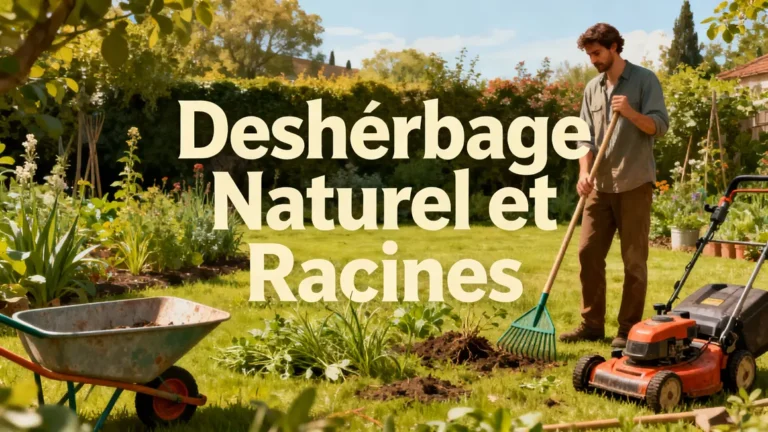Jardin naturel sans mauvaises herbes, outils de desherbage