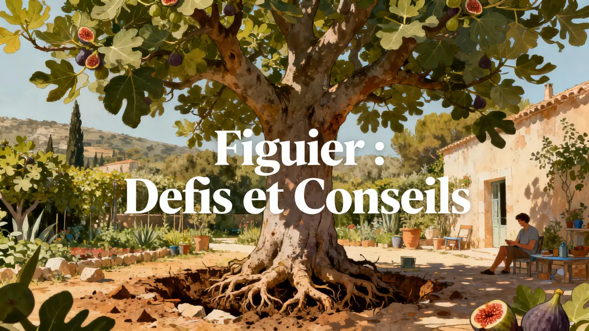 Illustration figuier systeme racinaire defis jardin mediterraneen