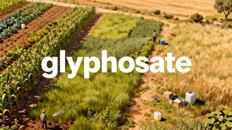 Illustration champ espagnol glyphosate cultures