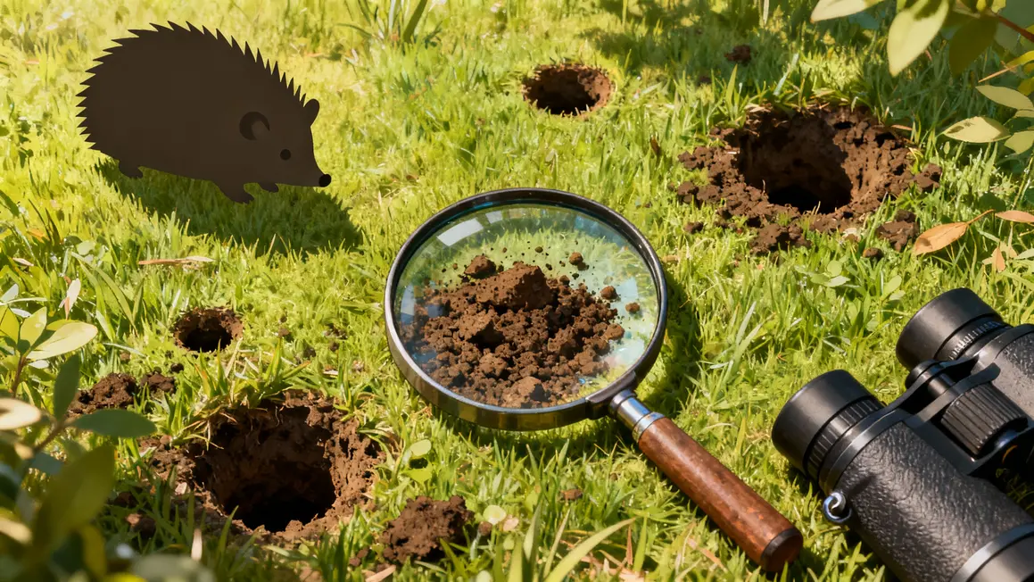Petits trous herisson camera pelouse jardin