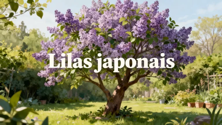 Lilas japonais en fleur dans un jardin printanier