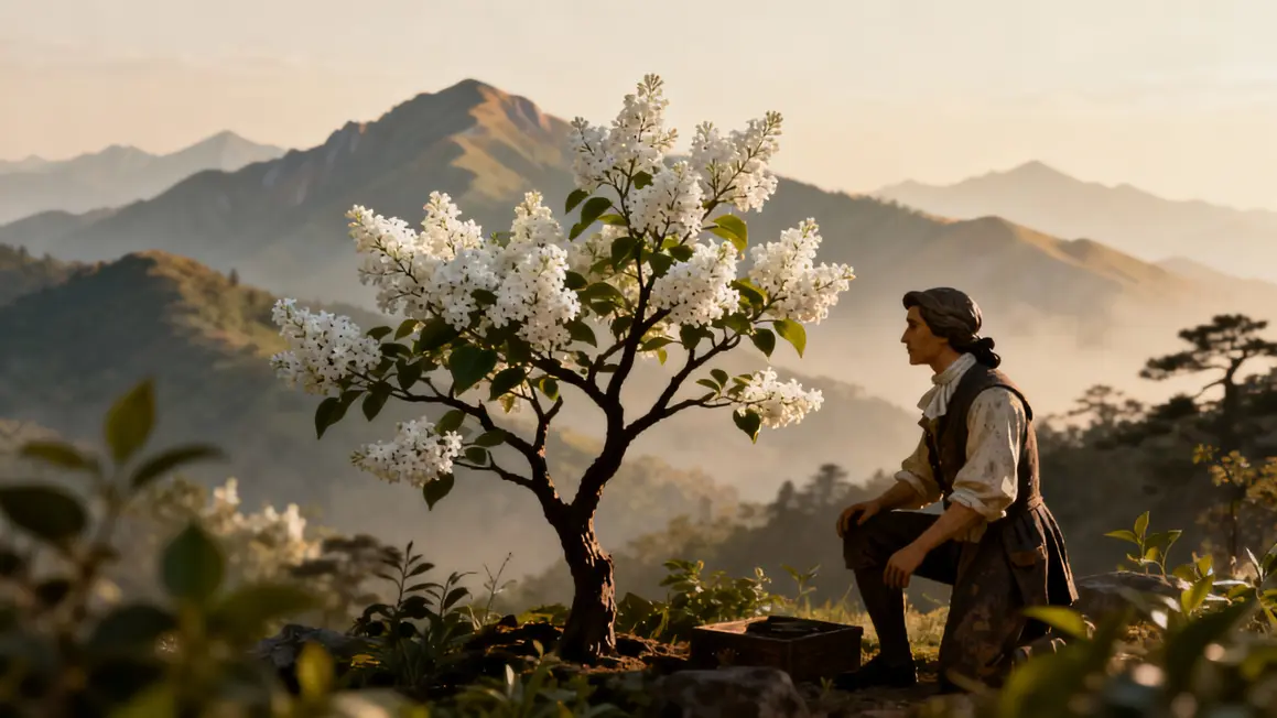 Montagnes Asie et botaniste lilas japonais historique