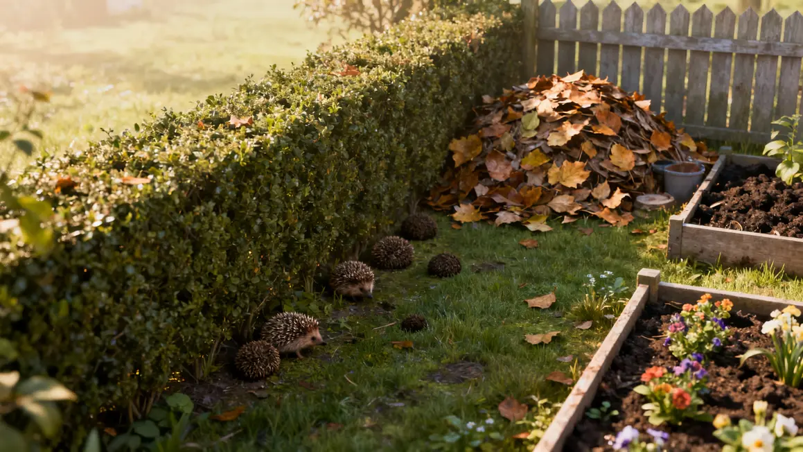 crottes herisson visibles jardin haie compost matin