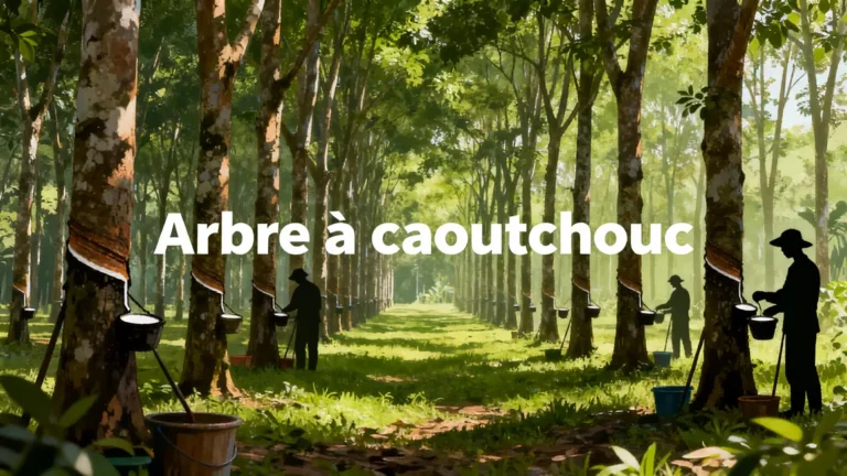 Plantation arbre a caoutchouc avec recolte latex