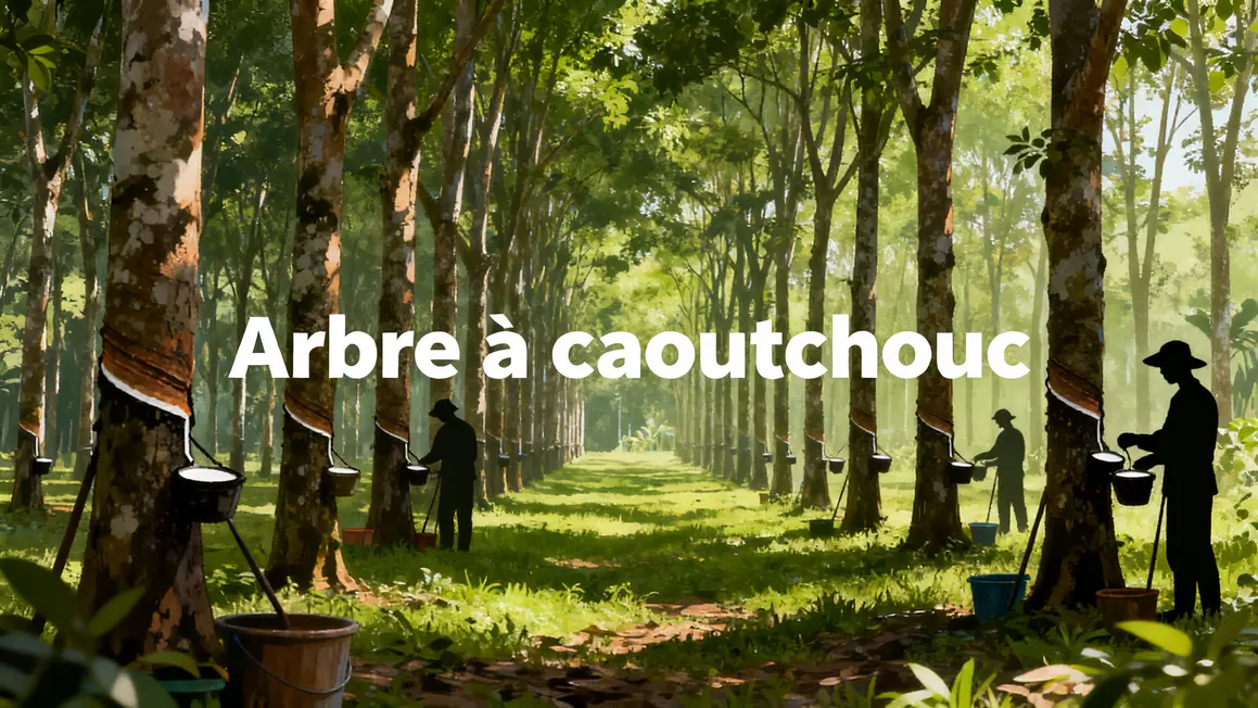 Plantation arbre a caoutchouc avec recolte latex