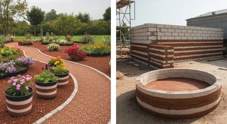 Image pouzzolane en jardin et chantier