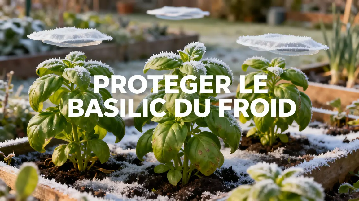 protection basilic froid hiver avec voile