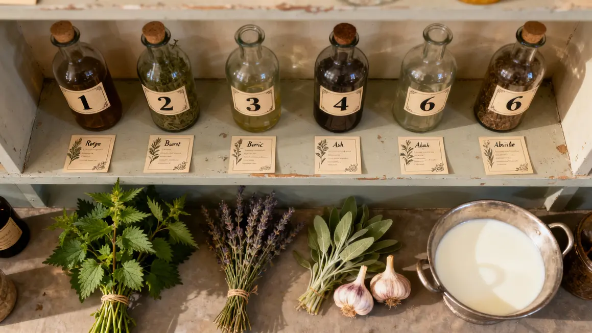 ingredients remèdes naturels rosiers flacons ficelles recettes maison