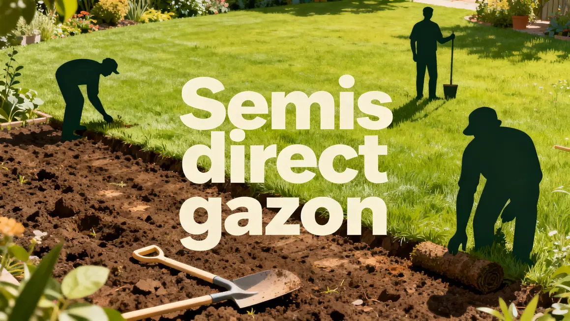 Illustration semis direct gazon écologique
