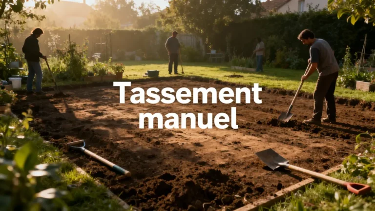 preparation sol jardin tassement manuel