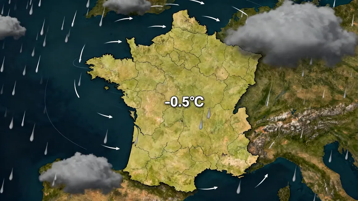 Carte météo La Niña France hiver