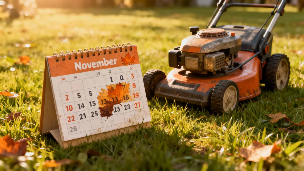 calendrier pelouse novembre tondeuse