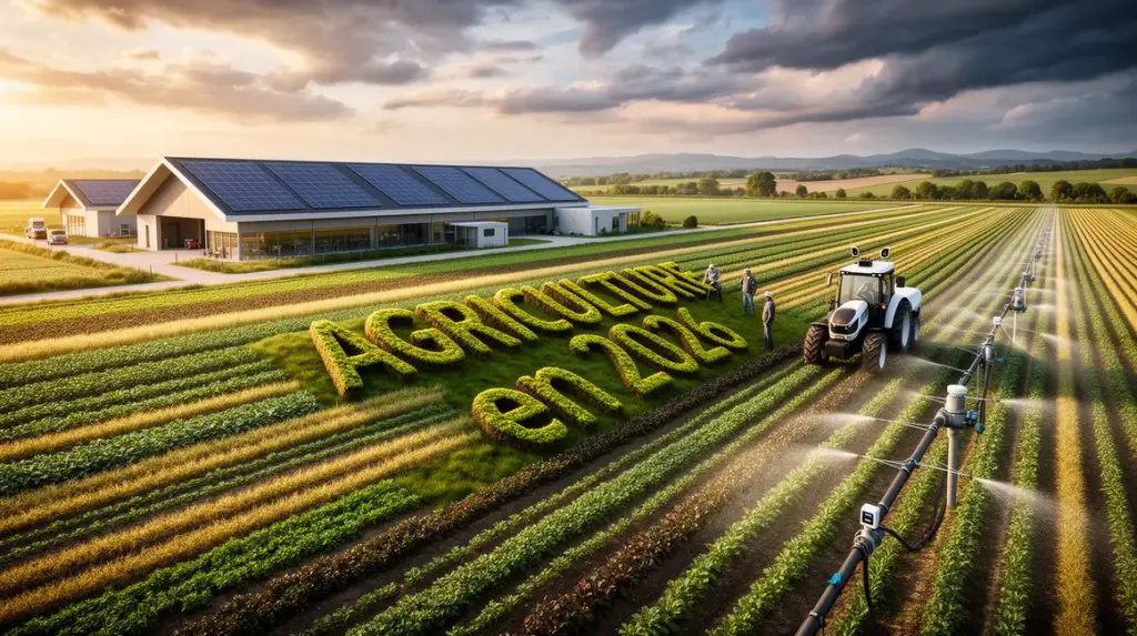 Ferme moderne et résiliente en 2026, agriculture connectée