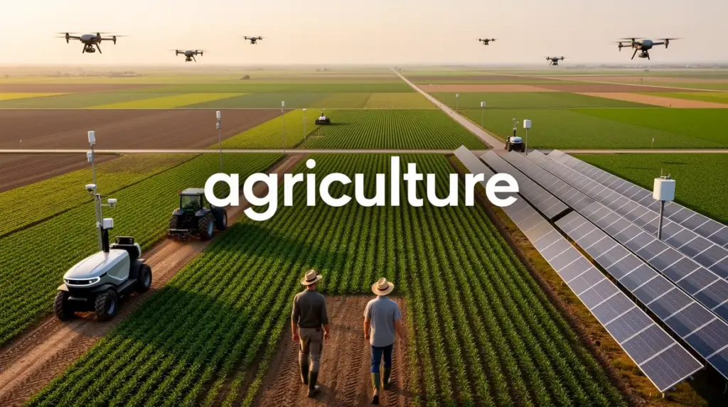 photo paysage agricole moderne technologie 2026