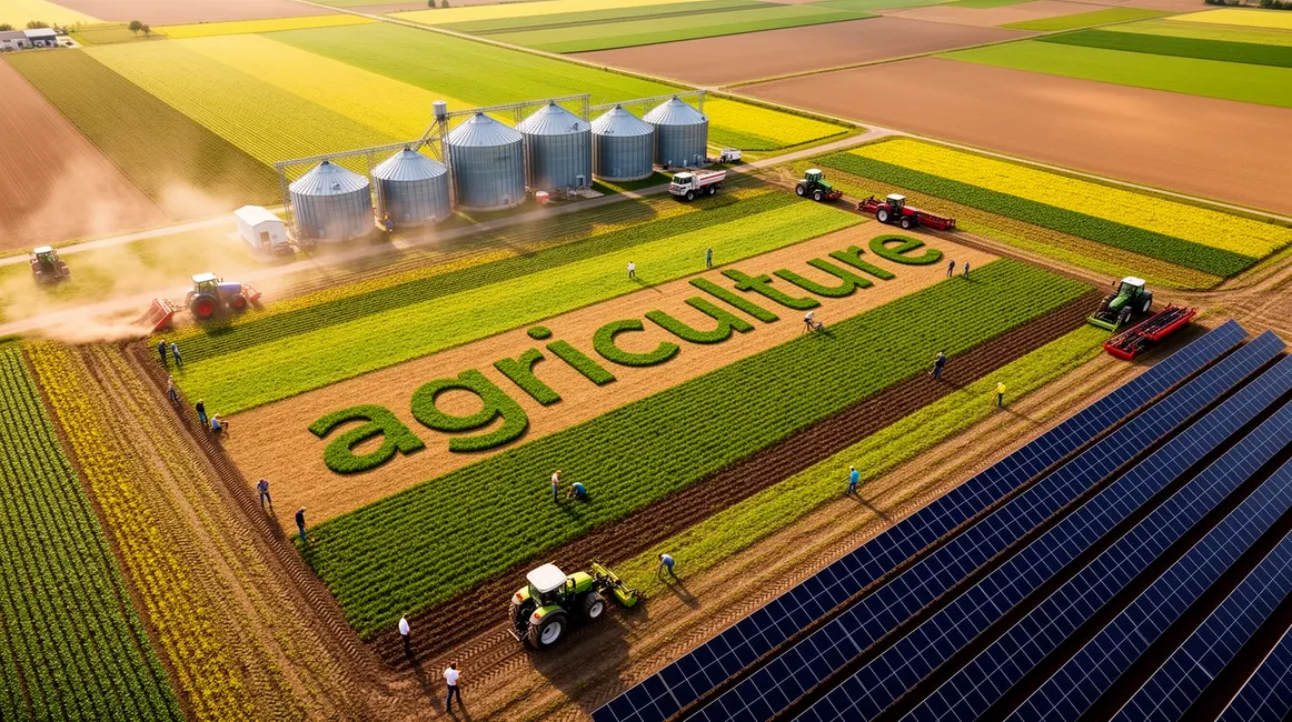champ agricole moderne ciel preparation et innovation
