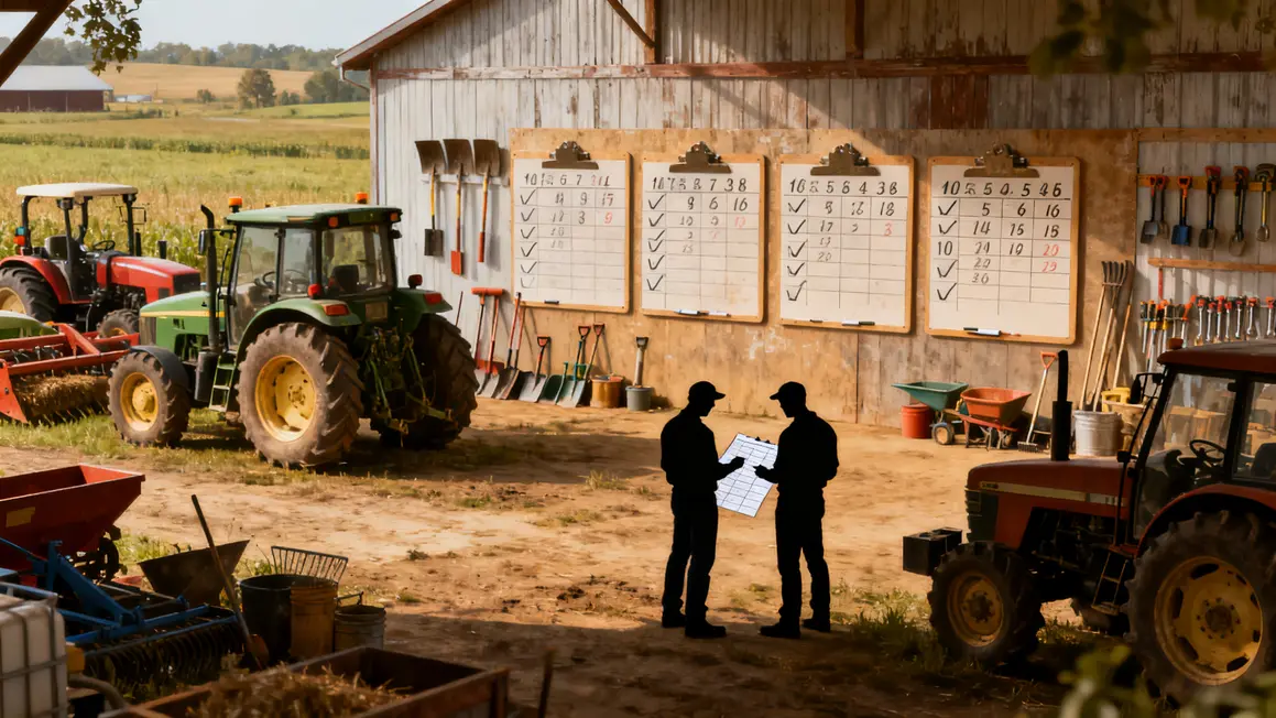 divers materiel agricole checklist priorite