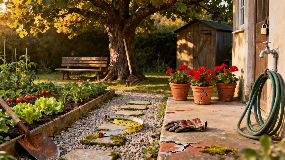Espace potager bio zones contraintes outils eau