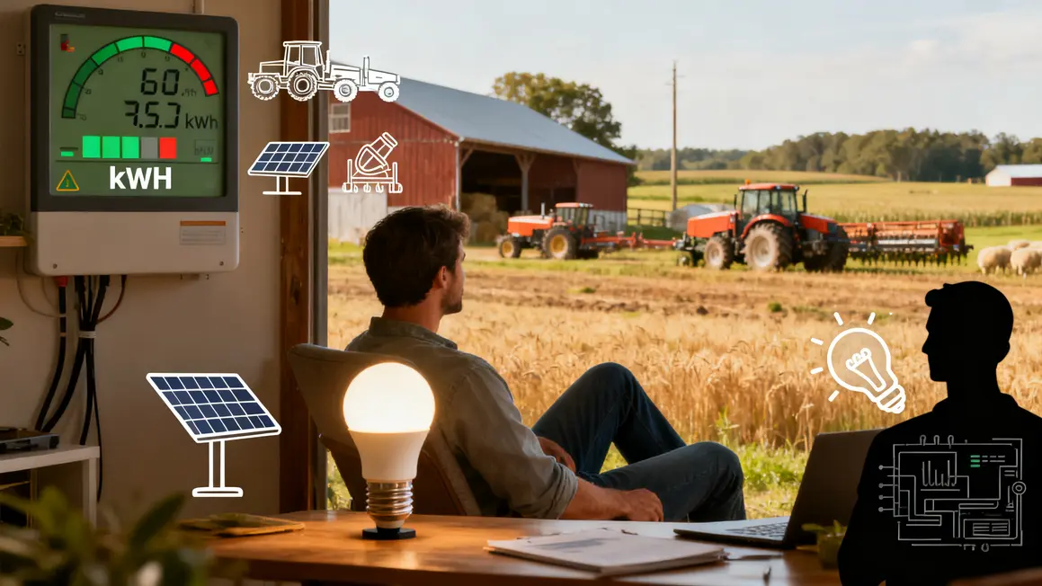 Tableau énergie ferme panneaux solaires audit technique