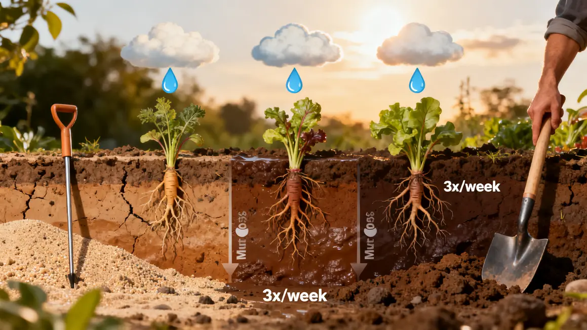 profils sol potager besoins eau racines humidite