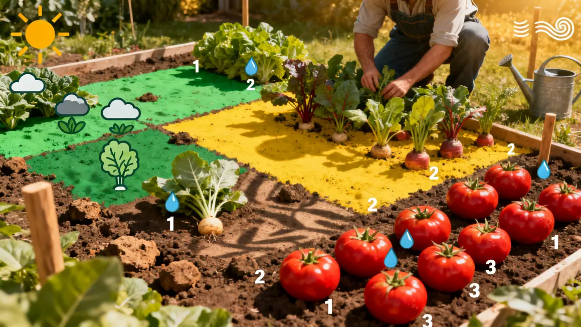 plan potager bilan irrigation zones soleil ombre