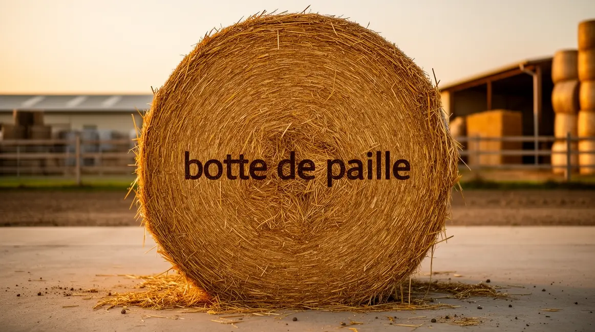 botte de paille bien formee exterieur agricole