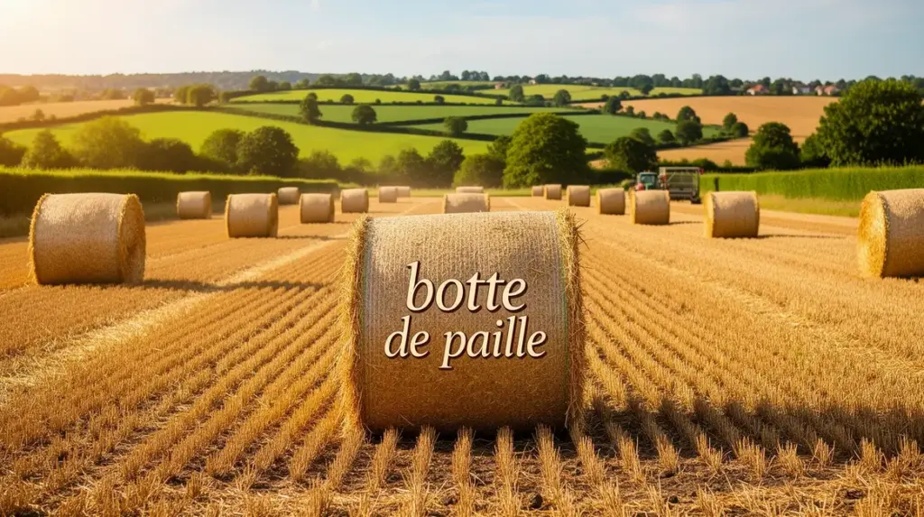 Bottes de paille formats divers champ agricole