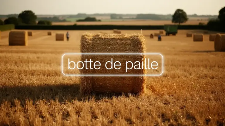 Champ agricole avec bottes de paille realiste
