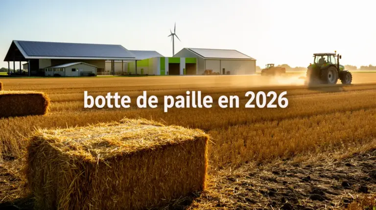 bottes de paille rectangulaires et rondes ferme écologique 2026
