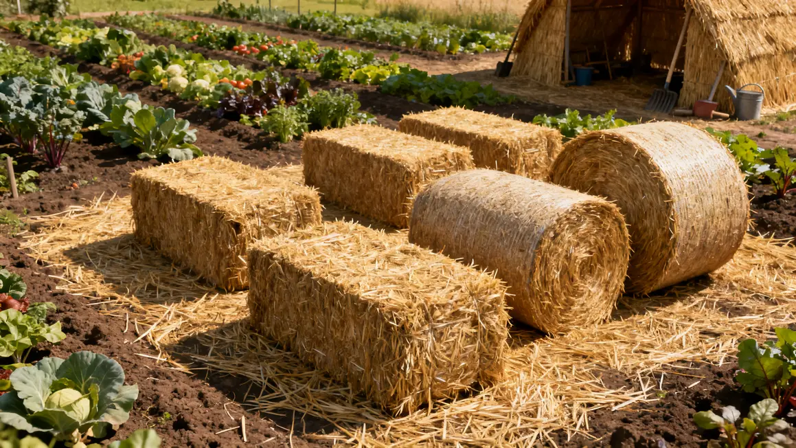 groupement bottes de paille permaculture exploitation agricole