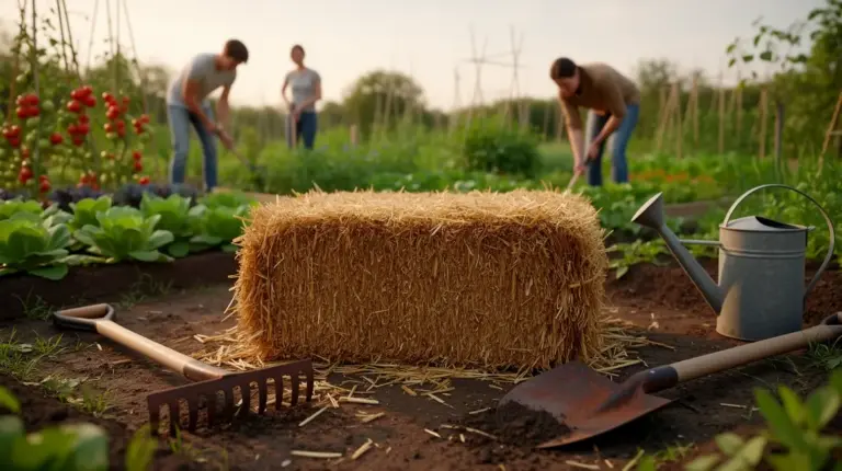 Jardin culture sur botte de paille étapes clés