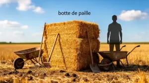 Botte de paille rectangulaire sur champ optimisation budget