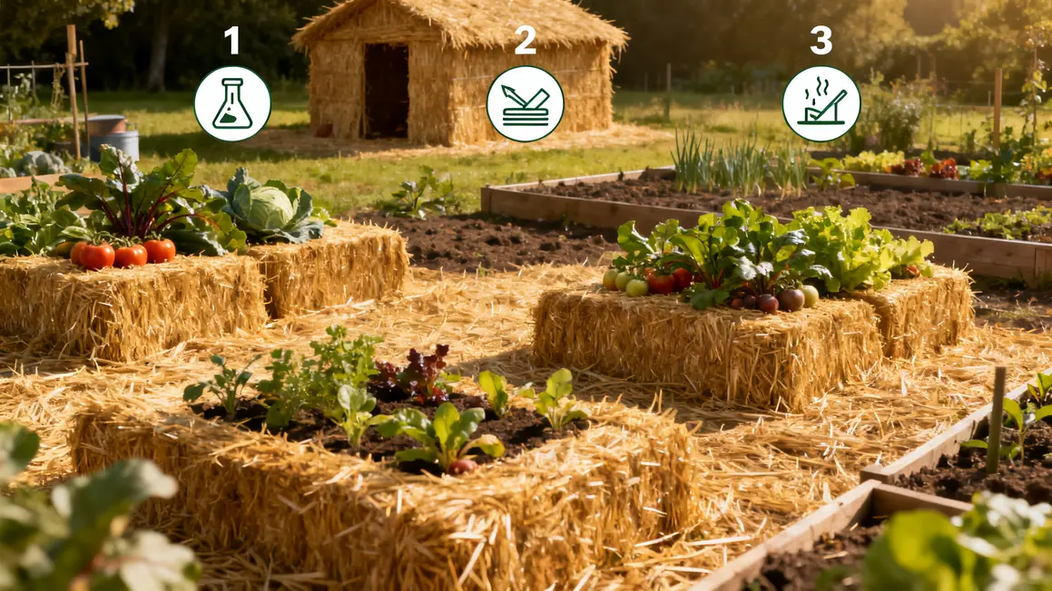 botte de paille potager paillage fabrication