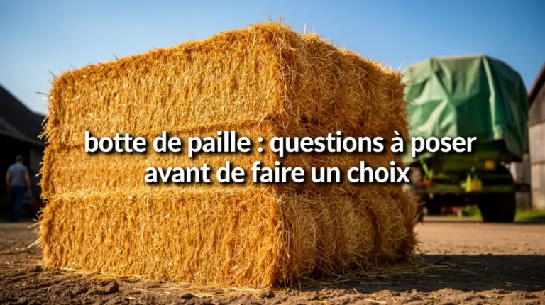 botte de paille empilée ferme sous ciel bleu bache agricole guide achat