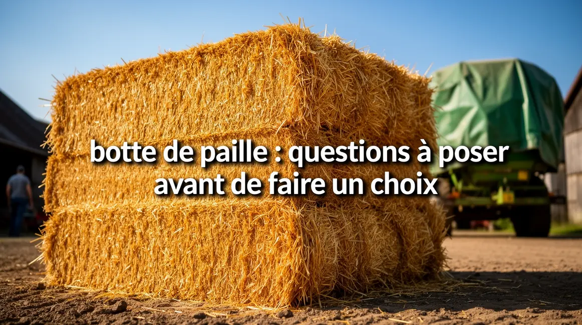 botte de paille empilée ferme sous ciel bleu bache agricole guide achat