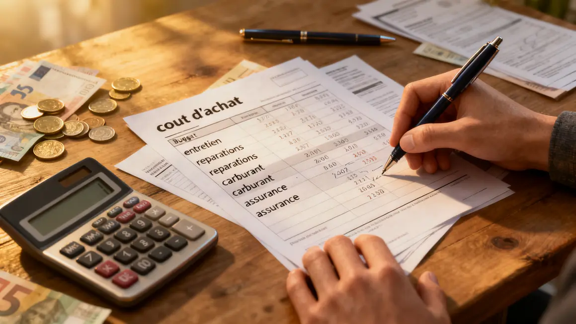 Calcul du budget global pour matériel agricole sur table